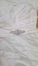 Davids Bridal Ivory Taffeta Wedding Dress Siz...