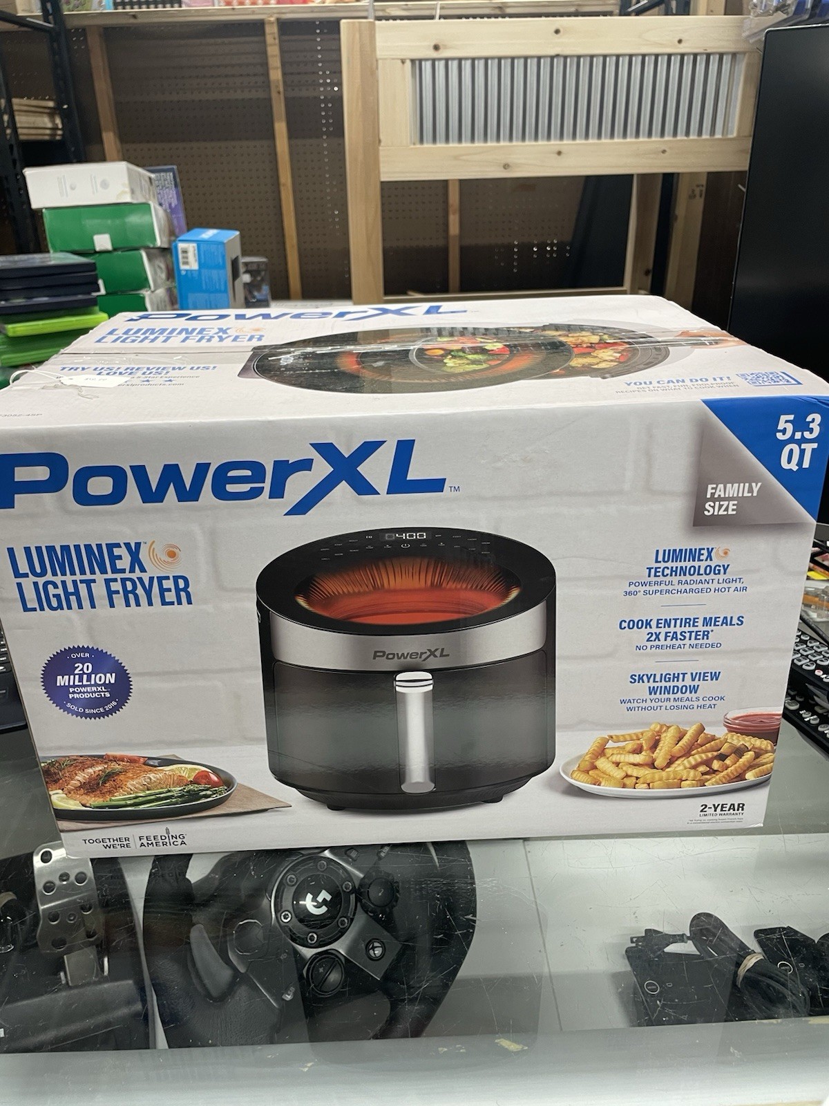 PowerXL LUMINEX 5 QT Radiant Light Air Fryer! New! Fast Shipping!