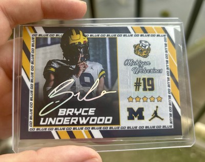 Bryce Underwood Rookie Card Michigan Wolverines Holo Auto SP