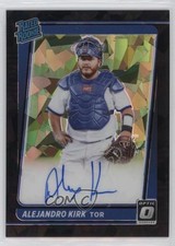 2021 Panini Donruss Optic Black Cracked Ice Prizm 14/25 Alejandro Kirk Auto 00ht
