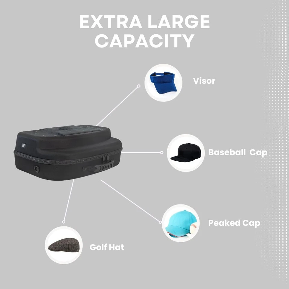 Homiegear Authentic Cap Carrier Case for 14 Caps -Water Resistant Cap Storage - Image 4 of 4