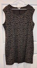 Nine West Women's Animal Print Sleeveless Mini Dress XXL Leopard Pattern NWT