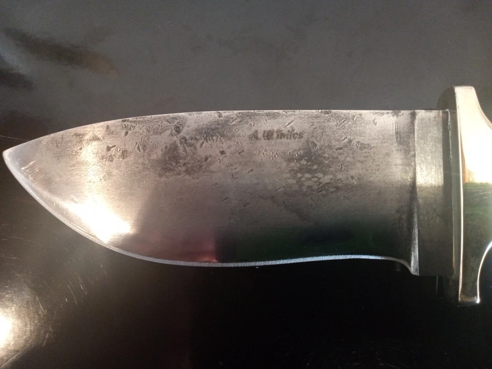 罕见 1/1,TULLOS 定制锻造猎人。 9'OAL/4.5' M390钢制刀片 独特! — 第 3/4 张图片