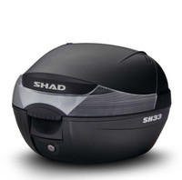 Shad SH33 Bauletto Starr Koffer Hinten Schwarz 33L Mit Platte FüR Roller