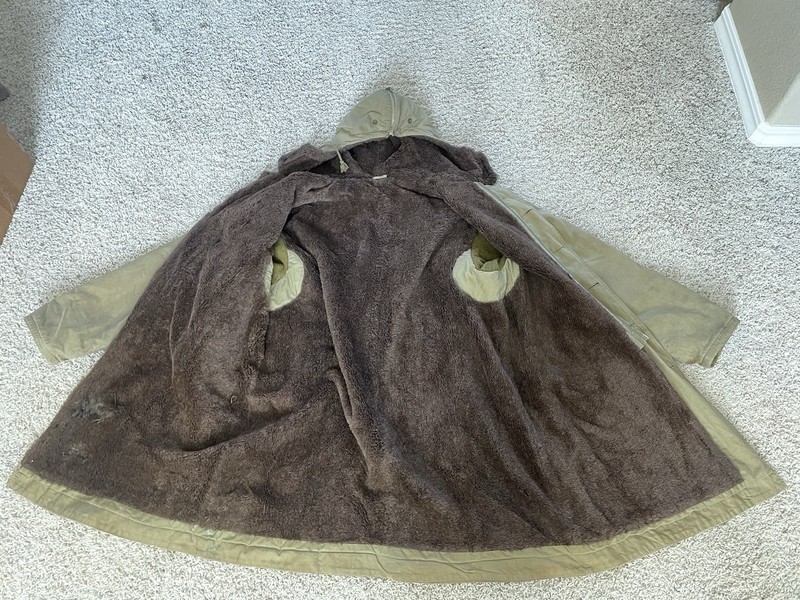 RARE WW2 USMC 1st Pattern Parka Alpaca Lined Overcoat WWII MARINE CORPS Jacket