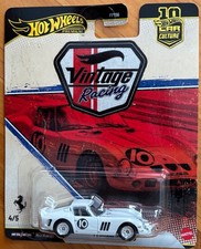 Hot Wheels Premium Car Culture Vintage Racing Ferrari 250 Gto White Hot Wheels Premium Car Culture Vintage Racing Ferrari 250 Gto White