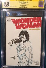 FRANK MILLER ORIGINAL Sketch Art CGC 9.8 Signed WONDER WOMAN Gal Gadot Batman
