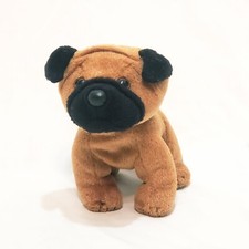 Rootbeer Pug Brown Dog Puppy Ty Bennie Baby Stuffed Animal Plush 5" 2007