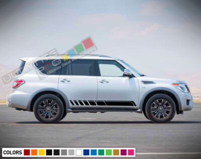 2x Aufkleber Sticker Vinyl Seitentürstreifen für Nissan Armada 2017 2018 2019 Sport