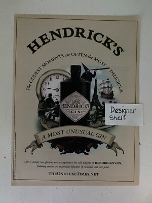 Hendrick's Gin Alcohol 2008 Print Advertisement: Oddest Moments