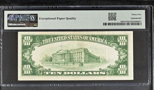 $10 1929 FRBN Cleveland Fr#1860-D Jones Woods VF35 PMG - Picture 2 of 2