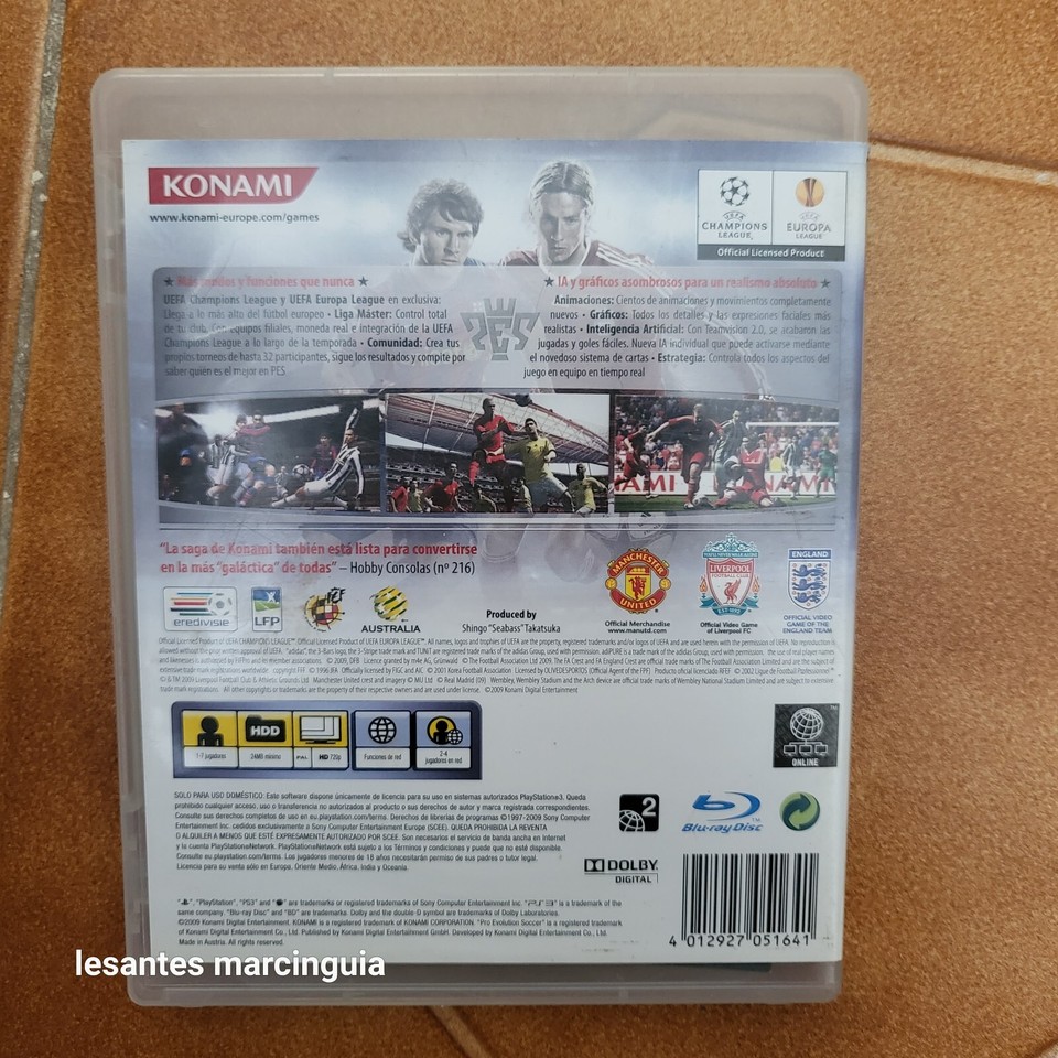 Juego ps3 PES 2010 Pro Evolution Soccer PAL PLAYSTATION 3 play