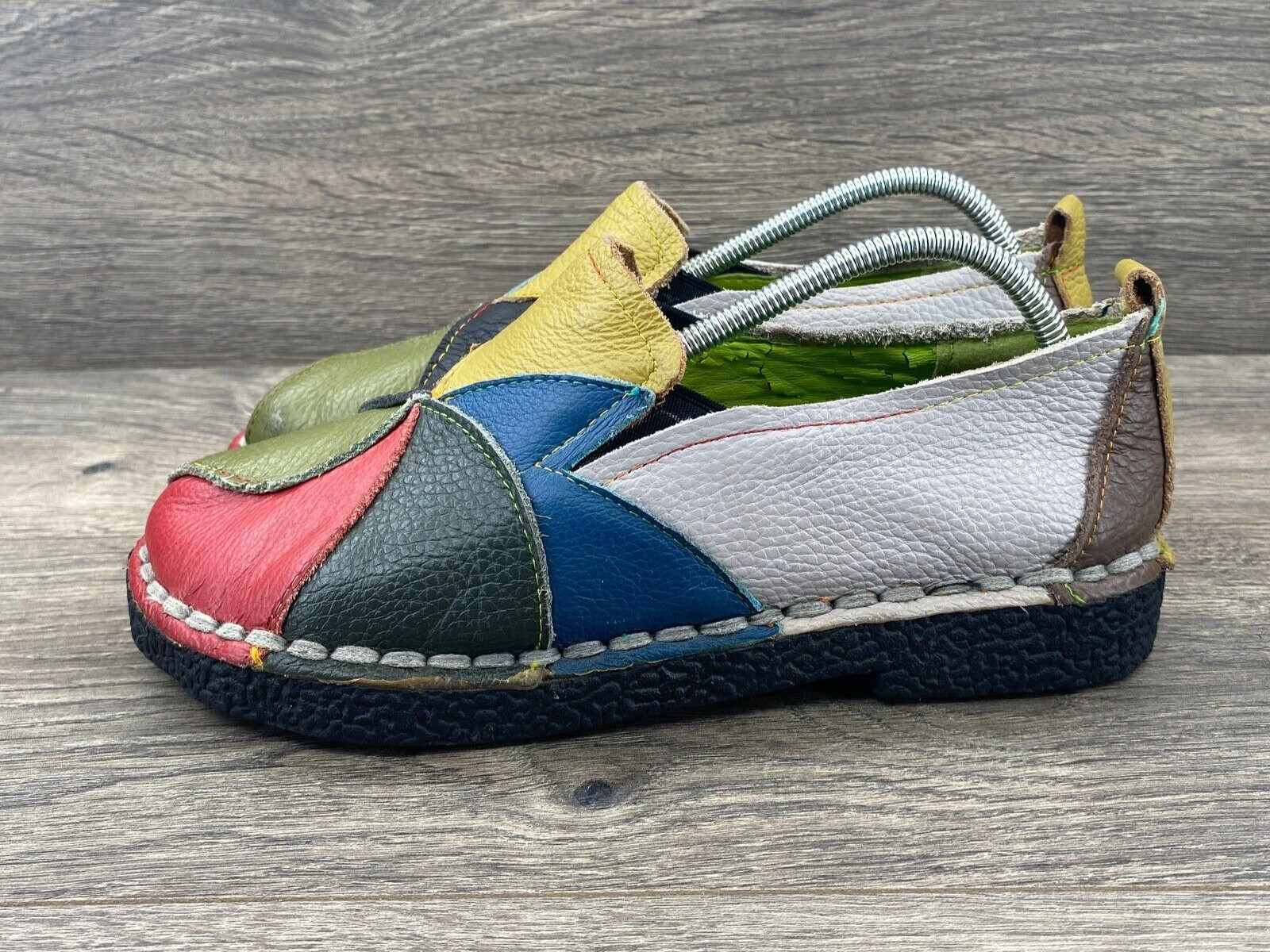 Socofy Leather Patchwork Comfortable Loafers Shoe… - image 1