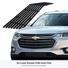 For 2018-2021 Chevy Traverse Bumper Stainless Steel Black Billet Grille Insert