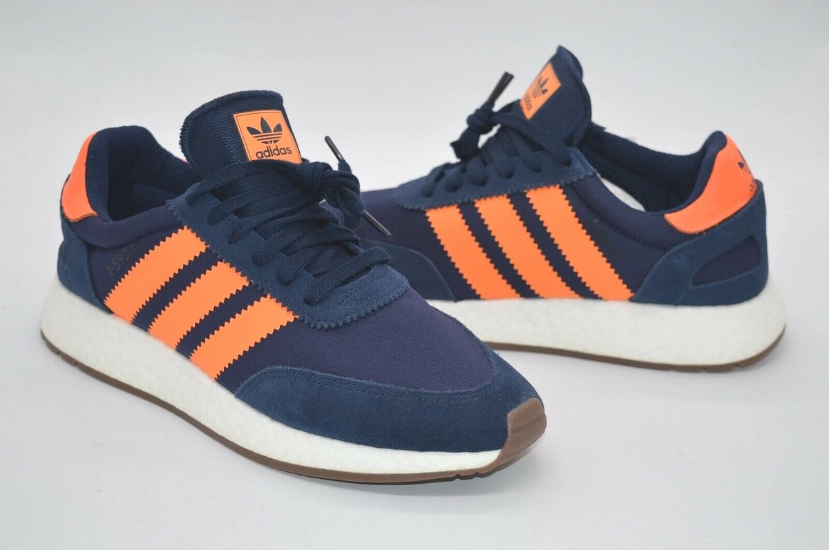 New adidas Iniki Runner I-5923 Blue/Orange/White Retro 3 Stripes sz 8 eBay