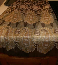 Cejon SILKY Scarf Women's One Size BROWNS GEOMETRIC DESIGNS 70" X 13"