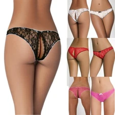 Women Sexy Panties For Ladies G String Open Lace Thongs String Briefs Underwear