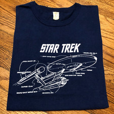 1976 inside STAR TREK lp movie tv 70s Sci Fi promo t-shirt vintage NOS M/L