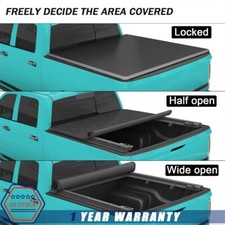 Soft Tri-Fold Tonneau Cover 6.5' Fleetside | Fits 94-02 Ram 1500/2500 | Motor-1 Matte Black - View #4