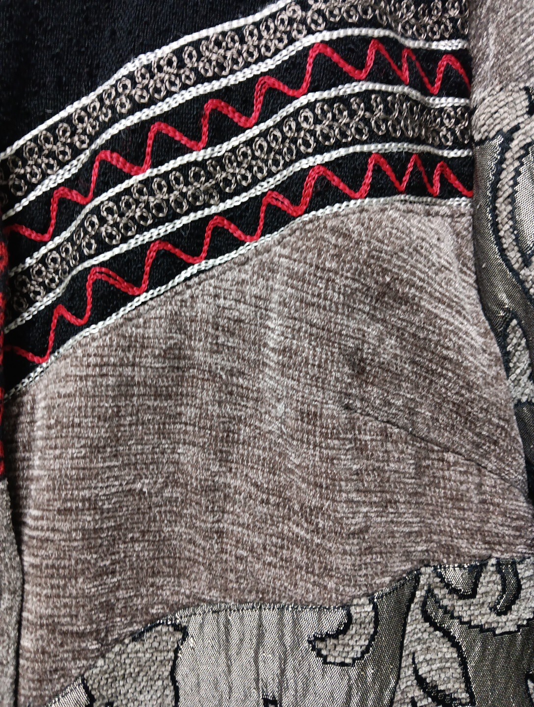 Indigo Moon Patchwork Jacket Coat Tapestry  Sm Bo… - image 6