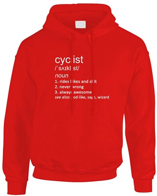 Cyclist Funny Definition Men's Mens Hoody Gift Idea Cycling Bike Sport Team Cool