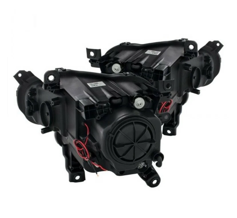 Anzo® - Black LED DRL Bar Halo Projector Headlights 2014-2018 Jeep Cherokee L/R - Image 2 of 4