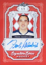 21-22 leaf signature series hockey frank mahovlich leafs autograph auto 1/1