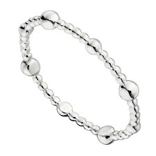 Sterling Silver Stacking Bead Ring 925 Hallmarked Size K - S British Made