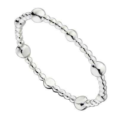 Sterling Silber Stapel Perlen Ring 925 gepunzt Größe K - S British Made
