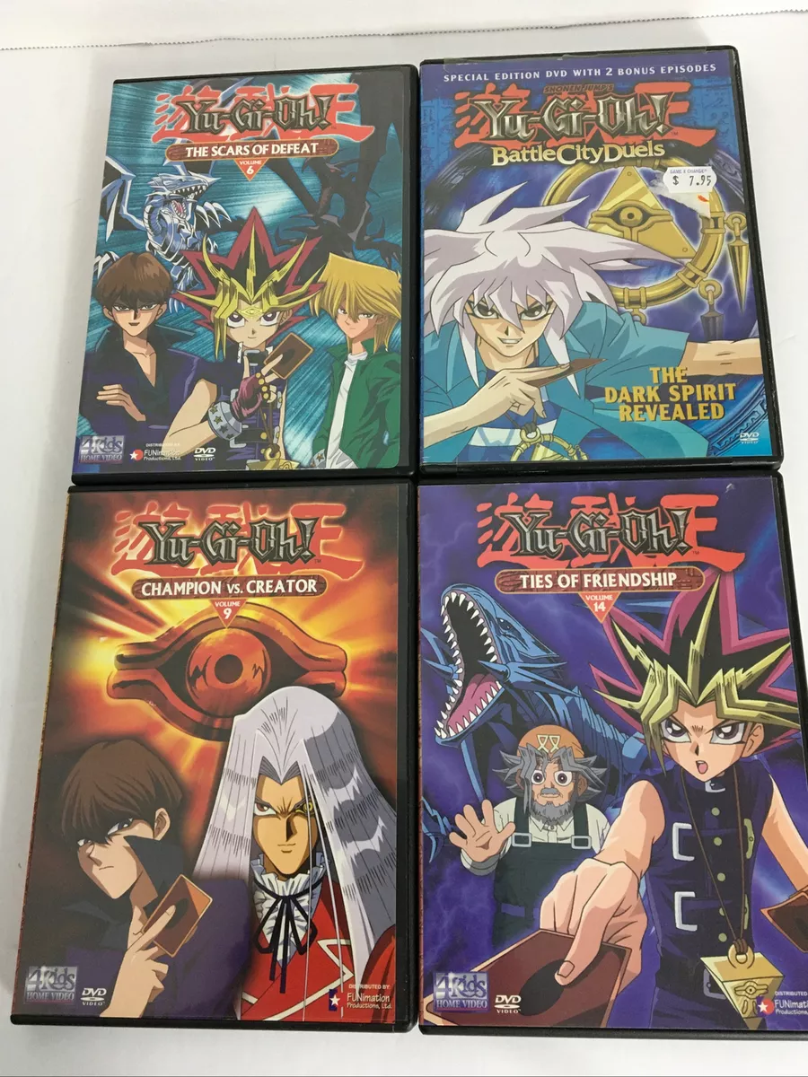 Yugioh 4 DVD Lot Anime Manga Set Movie Battle City Duels