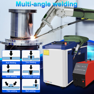 Raycus 1500W Fiber Laser Welding Cutting Machine Double Pendulum Wire Feedes EU