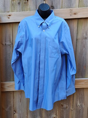Brooks Brothers Classic Original Dress Shirt Men's Blue Button Down Size  Large | eBay