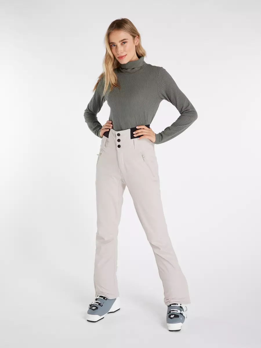 Womens Protest LULLABY off white Soft Shell High Waist Ski Pant- Regular leg