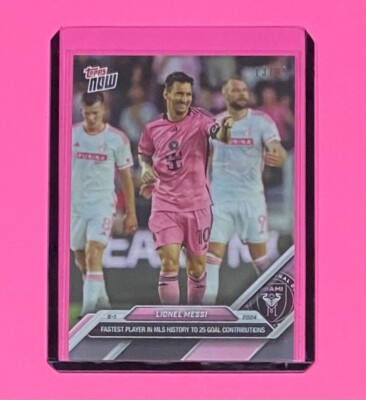2024 MLS Topps Now Lionel Messi BLACK PARALLEL /99 SP Inter Miami CF #70 🔥
