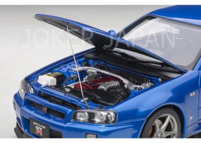 AUTOart NISSAN SKYLINE GT-R (R34) V-Spec II (Bayside Blue) [77408