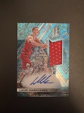 2017-18 Panini Spectra Lauri Markkanen Neon Blue Prizm RPA Rookie Rc Auto /99