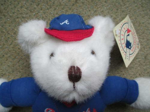 MLB Atlanta Braves Baseballteam 12 Zoll Teddybär sauber mit allen angebrachten Etiketten - Bild 2 von 6