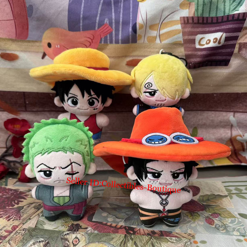 UNA PIEZA Luffy Sanji Zoro 12cm Muñeca de Peluche Llavero Colgante Juguete Anime