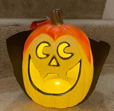 Hyde & Eek Boutique Lit Pumpkin Dracula Vampire Style Operated Indoor/Outdoor