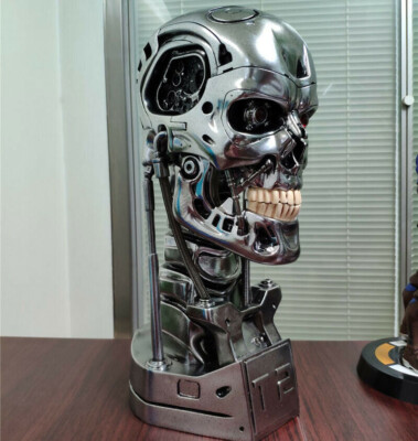 Terminator T800 1/1 Büste Statue T2 Kopf Skulpturen Resin Modell Sammlung Spielzeug