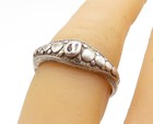 925 Sterling Silver  Vintage Thin Circle Pattern Band Ring Sz 6.5  RG3724 — photo 1
