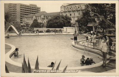 PC BRASILIEN, POOL DO GUARUJA, SANTOS, VINTAGE ECHT FOTO POSTKARTE (B42756)