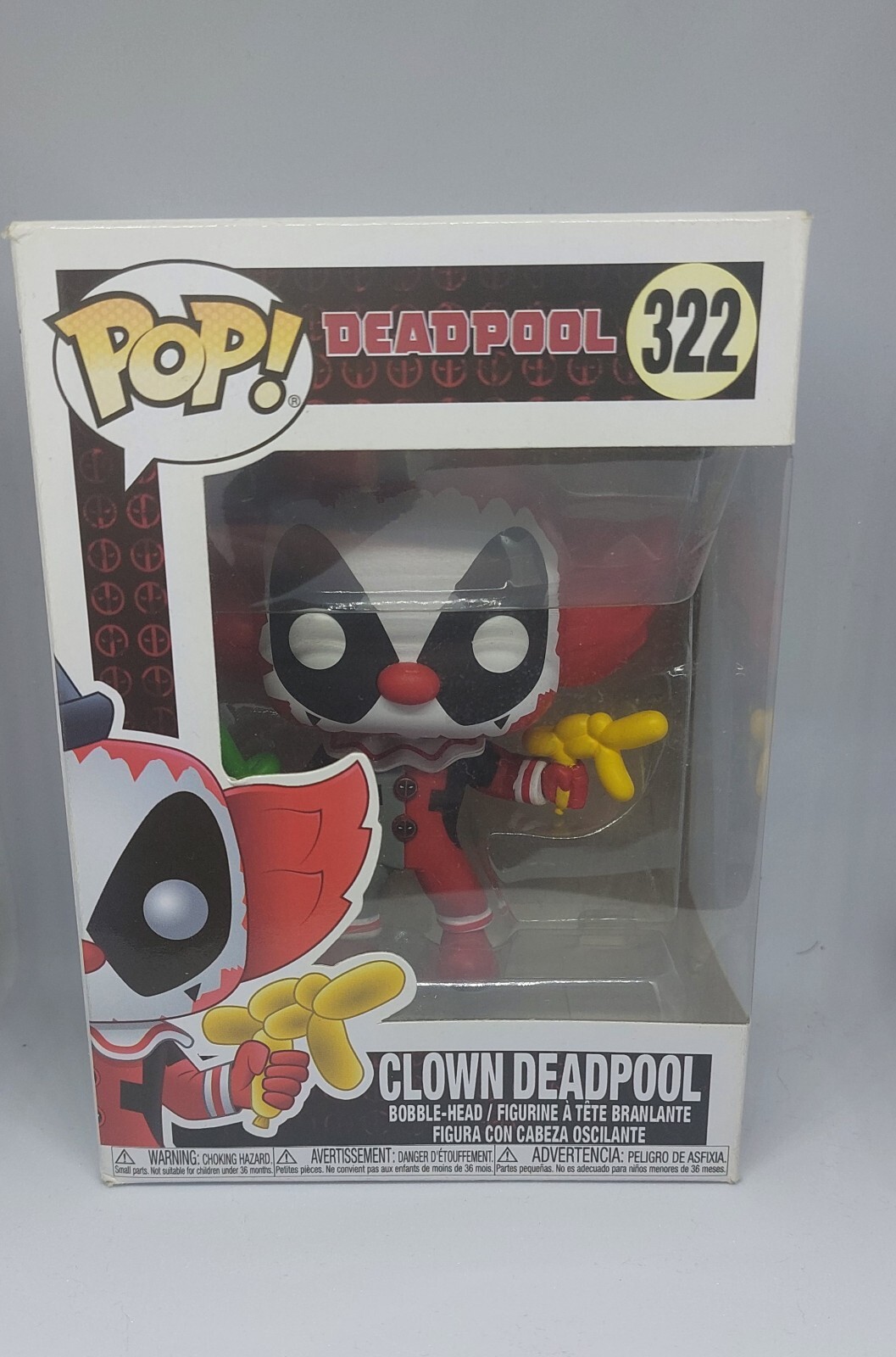 Marvel Deadpool Clown Deadpool Funko Pop! Vinyl Bobble Head Figure #322