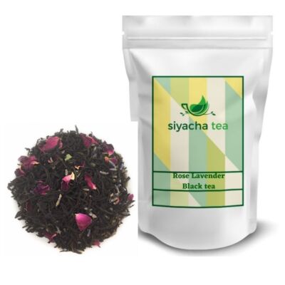 Floral Tea Rose Lavender Black Tea Herbal Loose Leaf Healthy Fresh Blend Delight