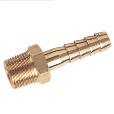 BSP Taper Thread x Hose Tail End Connector - Brass Fitting for Air, Water & Fuel