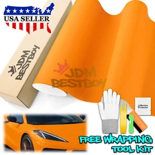 Matte Glitter Orange Frosted Sparkle Sticker Decal Sheet Car Vinyl Wrap Film
