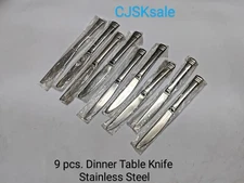9 pcs. Dinner Table Knife Stainless Steel (NEW).