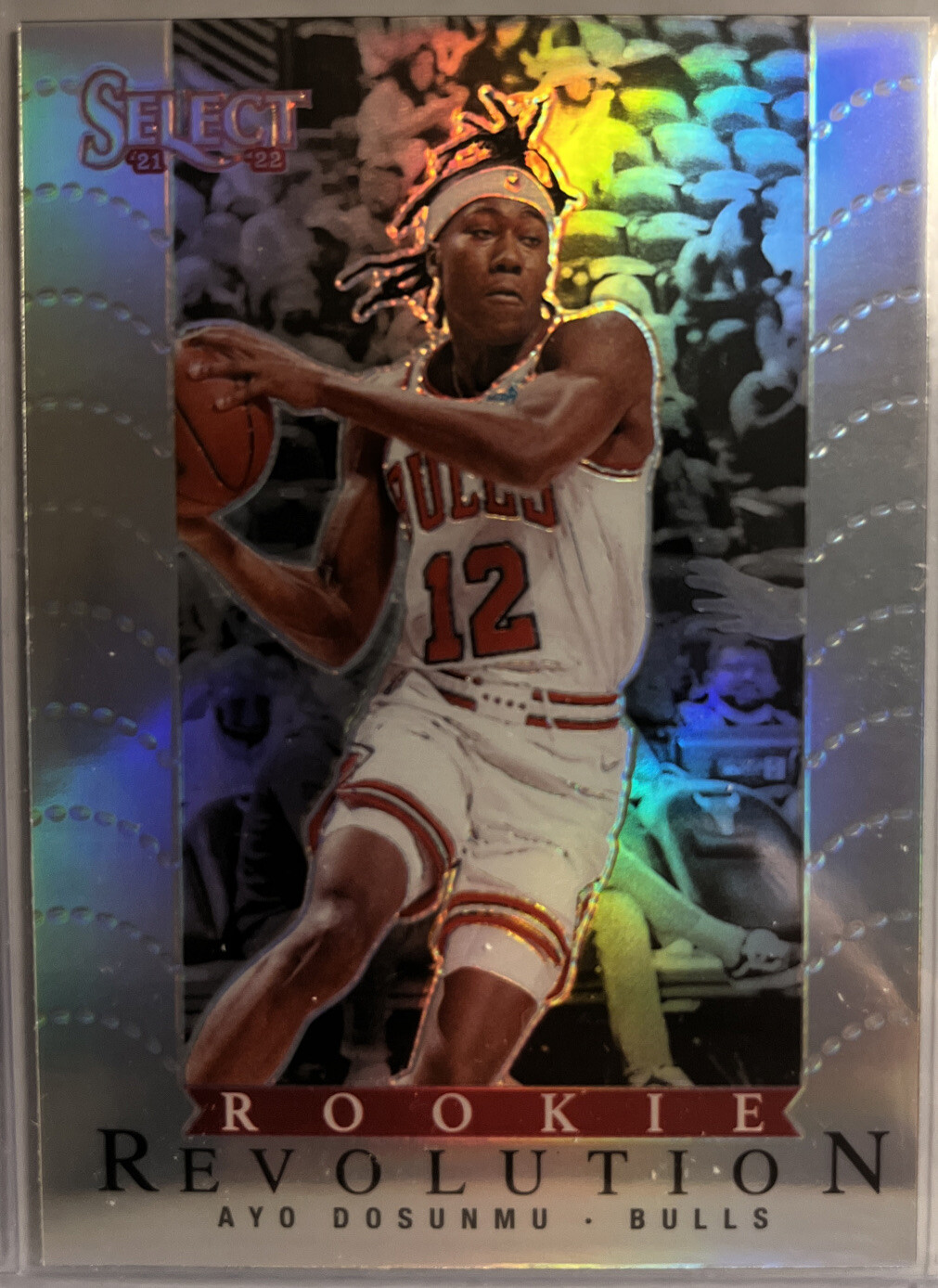 Ayo Dosunmu 2021-22 Panini Select Rookie Revolution Silver Prizm #22 Bulls