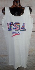 Rare Vintage 90s Speedo Graphic Tank Top Lg USA Spell Out Atlanta 1996 Olympics