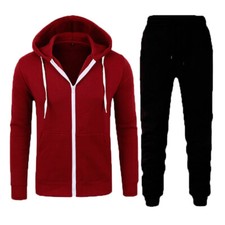 Men's Tracksuit 2 Piece Hooded Athletic Sweatsuits Casual Jogging Sport Suit Set